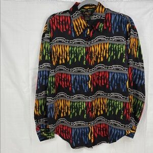 Corey B. New York‎ Women’s 10 100% Silk Multicolored Abstract Vintage Top